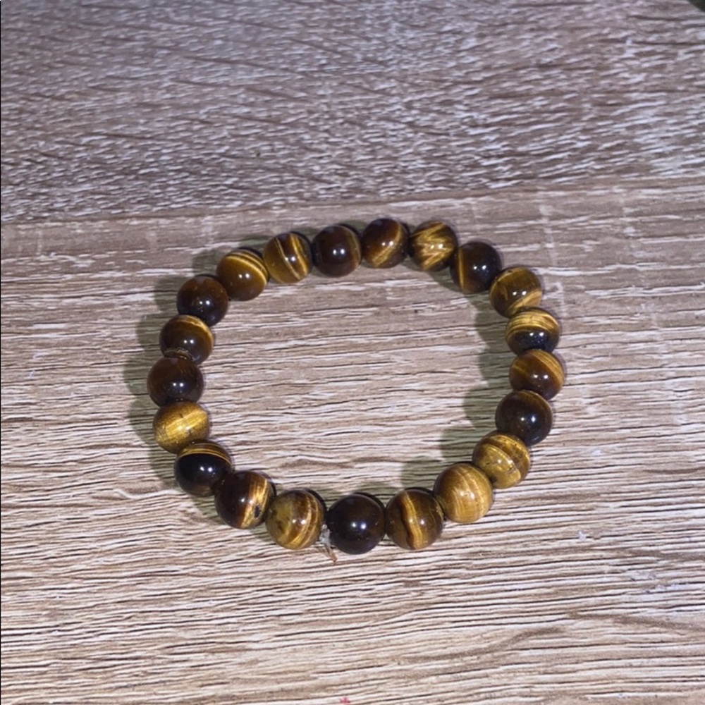 Homemade tiger eye bracelet